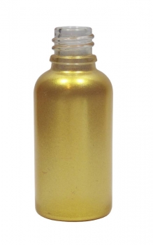 Apothekerflasche gold-glänzed 30ml, Mündung DIN18  Lieferung ohne Verschluss, bei Bedarf bitte separat bestellen.
